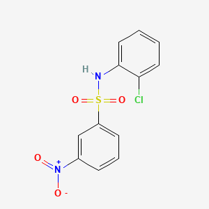molecular formula C12H9ClN2O4S B3343619 N-(2-Chlorophenyl)-3-nitrobenzenesulfonamide CAS No. 5464-05-1