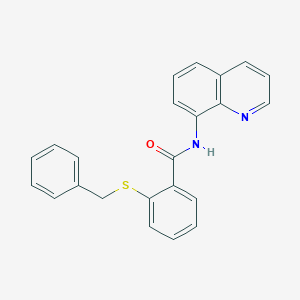 molecular formula C23H18N2OS B334362 2-(benzylsulfanyl)-N-(8-quinolinyl)benzamide 