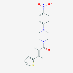 molecular formula C17H17N3O3S B334366 1-{4-Nitrophenyl}-4-[3-(2-thienyl)acryloyl]piperazine 