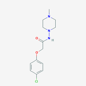 molecular formula C13H18ClN3O2 B334371 2-(4-chlorophenoxy)-N-(4-methylpiperazin-1-yl)acetamide 