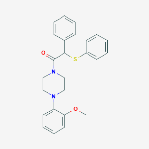 molecular formula C25H26N2O2S B334382 1-(2-Methoxyphenyl)-4-[phenyl(phenylthio)acetyl]piperazine 