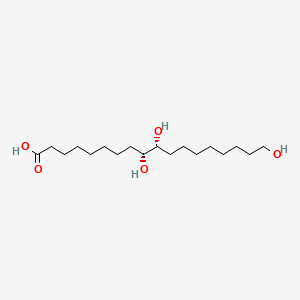molecular formula C18H36O5 B3343894 (9R,10R)-Rel-9,10,18-trihydroxyoctadecanoic acid CAS No. 583-86-8