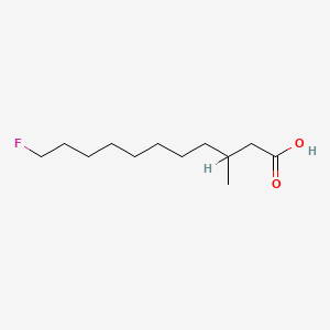 molecular formula C12H23FO2 B3343921 11-Fluoro-3-methylundecanoic acid CAS No. 589-61-7