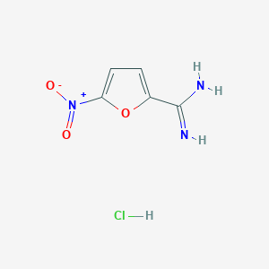 molecular formula C5H6ClN3O3 B3343942 5-Nitrofuran-2-carboximidamide hydrochloride CAS No. 59-83-6