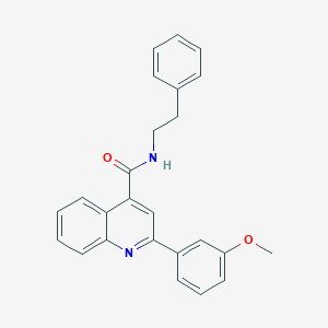 molecular formula C25H22N2O2 B334400 2-(3-methoxyphenyl)-N-(2-phenylethyl)-4-quinolinecarboxamide 