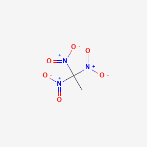 molecular formula C2H3N3O6 B3344105 1,1,1-Trinitroethane CAS No. 595-86-8