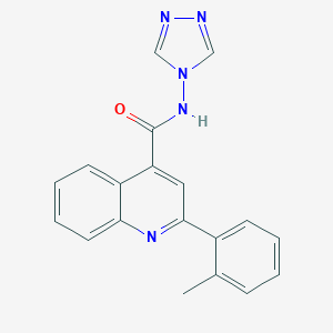 molecular formula C19H15N5O B334413 2-(2-methylphenyl)-N-(4H-1,2,4-triazol-4-yl)-4-quinolinecarboxamide 