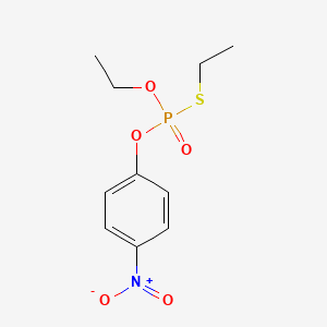 molecular formula C10H14NO5PS B3344135 O,S-Diethyl O-(p-nitrophenyl) phosphorothioate CAS No. 597-88-6
