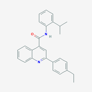 molecular formula C27H26N2O B334417 2-(4-ethylphenyl)-N-(2-isopropylphenyl)-4-quinolinecarboxamide 