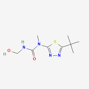 molecular formula C9H16N4O2S B3344182 N-(5-(1,1-Dimethylethyl)-1,3,4-thiadiazol-2-yl)-N'-hydroxymethyl-N-methylurea CAS No. 59962-54-8