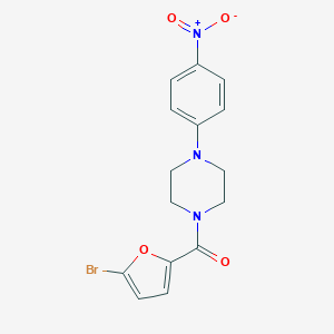 molecular formula C15H14BrN3O4 B334424 1-(5-Bromo-2-furoyl)-4-(4-nitrophenyl)piperazine 
