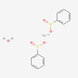 molecular formula C12H12CuO5S2 B3344265 Copper(II) benzenesulfinate hydrate CAS No. 64586-62-5