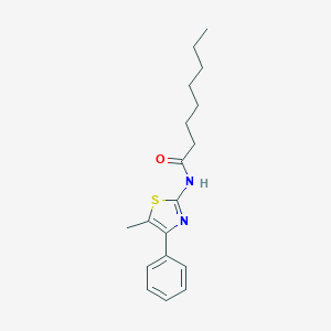 molecular formula C18H24N2OS B334429 N-(5-methyl-4-phenyl-1,3-thiazol-2-yl)octanamide 