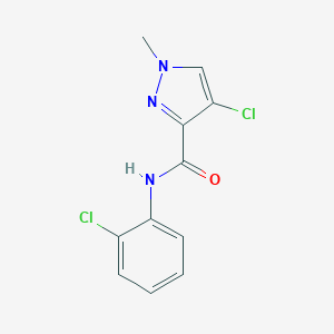 molecular formula C11H9Cl2N3O B334430 4-chloro-N-(2-chlorophenyl)-1-methyl-1H-pyrazole-3-carboxamide 