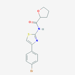 molecular formula C14H13BrN2O2S B334431 N-[4-(4-bromophenyl)-1,3-thiazol-2-yl]oxolane-2-carboxamide 