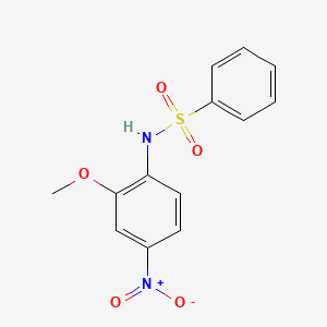 molecular formula C13H12N2O5S B3344311 N-(2-methoxy-4-nitrophenyl)benzenesulfonamide CAS No. 65680-53-7