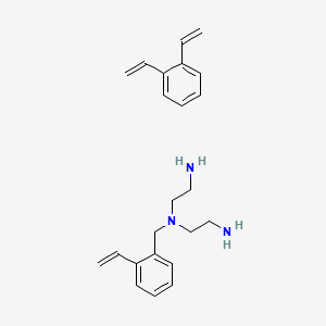 molecular formula C23H31N3 B3344324 1,2-Ethanediamine, N-(2-aminoethyl)-N-((ethenylphenyl)methyl)-, polymer with diethenylbenzene CAS No. 65945-33-7