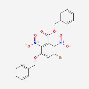 molecular formula C21H15BrN2O7 B3344363 3-Bromo-5-benzyloxy-2,6-dinitrobenzoic acid benzyl ester CAS No. 67973-25-5