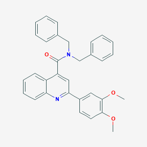 molecular formula C32H28N2O3 B334440 N,N-dibenzyl-2-(3,4-dimethoxyphenyl)quinoline-4-carboxamide 