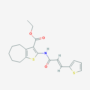 ethyl 2-{[3-(2-thienyl)acryloyl]amino}-5,6,7,8-tetrahydro-4H-cyclohepta[b]thiophene-3-carboxylate