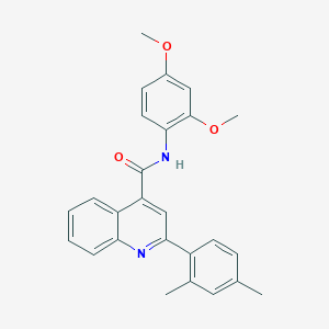 molecular formula C26H24N2O3 B334442 N-(2,4-dimethoxyphenyl)-2-(2,4-dimethylphenyl)-4-quinolinecarboxamide 