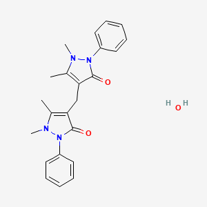 molecular formula C23H26N4O3 B3344432 4,4'-Diantipyrylmethane 1-hydrate CAS No. 71501-10-5