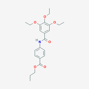 molecular formula C23H29NO6 B334445 Propyl 4-[(3,4,5-triethoxybenzoyl)amino]benzoate 