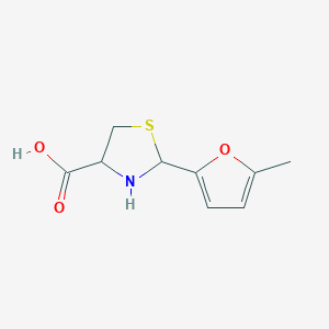 molecular formula C9H11NO3S B3344463 2-(5-Methylfuran-2-yl)-1,3-thiazolidine-4-carboxylic acid CAS No. 72678-99-0