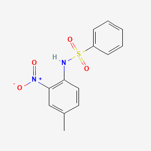 molecular formula C13H12N2O4S B3344468 n-(4-Methyl-2-nitrophenyl)benzenesulfonamide CAS No. 735-57-9