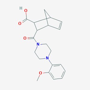 molecular formula C20H24N2O4 B334449 3-{[4-(2-Methoxyphenyl)-1-piperazinyl]carbonyl}bicyclo[2.2.1]hept-5-ene-2-carboxylic acid CAS No. 5703-07-1