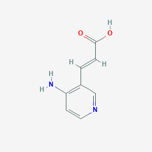 molecular formula C8H8N2O2 B3344540 3-(4-Amino-3-pyridinyl)-2-propenoic acid CAS No. 773132-83-5
