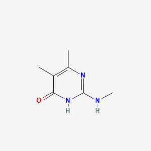 molecular formula C7H11N3O B3344560 4(1H)-Pyrimidinone, 5,6-dimethyl-2-(methylamino)- CAS No. 78195-30-9