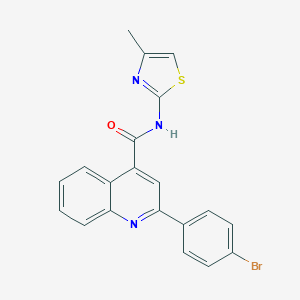 molecular formula C20H14BrN3OS B334459 2-(4-bromophenyl)-N-(4-methyl-1,3-thiazol-2-yl)quinoline-4-carboxamide 