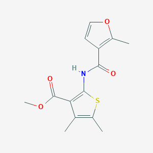molecular formula C14H15NO4S B334462 Methyl 4,5-dimethyl-2-[(2-methyl-3-furoyl)amino]-3-thiophenecarboxylate 