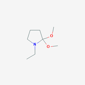molecular formula C8H17NO2 B3344622 1-Ethyl-2,2-dimethoxypyrrolidine CAS No. 84859-26-7