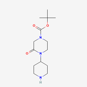 molecular formula C14H25N3O3 B3344641 3-氧代-4-哌啶-4-基-哌嗪-1-羧酸叔丁酯 CAS No. 856418-53-6