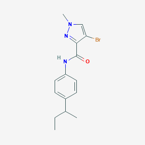 molecular formula C15H18BrN3O B334466 4-bromo-N-(4-sec-butylphenyl)-1-methyl-1H-pyrazole-3-carboxamide 