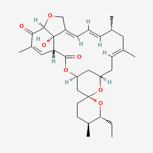 molecular formula C32H44O7 B3344664 Milbemycin B, 5-demethoxy-28-deoxy-6,28-epoxy-25-ethyl-5-oxo-, (6S,25R)- CAS No. 86691-97-6
