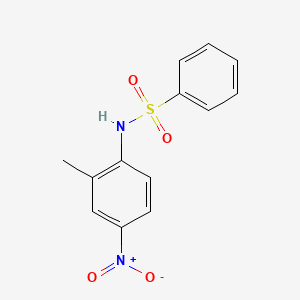 molecular formula C13H12N2O4S B3344668 N-(2-methyl-4-nitrophenyl)benzenesulfonamide CAS No. 86785-33-3