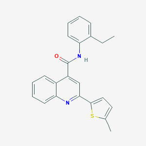 molecular formula C23H20N2OS B334467 N-(2-ethylphenyl)-2-(5-methylthiophen-2-yl)quinoline-4-carboxamide 