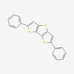 molecular formula C20H12S3 B3344678 4,10-diphenyl-3,7,11-trithiatricyclo[6.3.0.02,6]undeca-1(8),2(6),4,9-tetraene CAS No. 881838-94-4