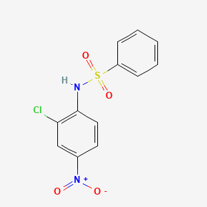 molecular formula C12H9ClN2O4S B3344688 N-(2-chloro-4-nitrophenyl)benzenesulfonamide CAS No. 88681-04-3