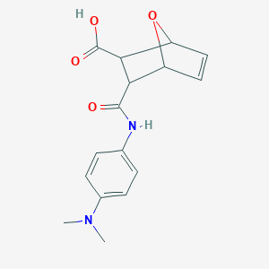 molecular formula C16H18N2O4 B334471 3-{[4-(Dimethylamino)phenyl]carbamoyl}-7-oxabicyclo[2.2.1]hept-5-ene-2-carboxylic acid 