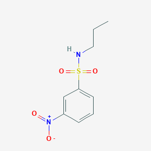 molecular formula C9H12N2O4S B3344725 Benzenesulfonamide, 3-nitro-N-propyl- CAS No. 89840-71-1