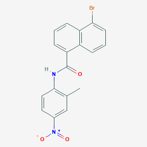molecular formula C18H13BrN2O3 B334474 5-bromo-N-(2-methyl-4-nitrophenyl)naphthalene-1-carboxamide 