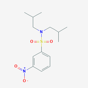 molecular formula C14H22N2O4S B3344740 N,N-Bis(2-methylpropyl)-3-nitrobenzene-1-sulfonamide CAS No. 89840-79-9