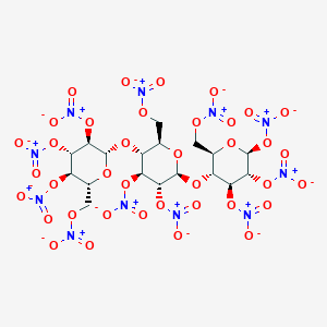 molecular formula C18H21N11O38 B3344781 Nitrocellulose CAS No. 9004-70-0