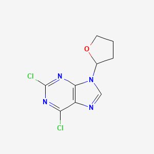 molecular formula C9H8Cl2N4O B3344786 2,6-dichloro-9-(tetrahydrofuran-2-yl)-9H-purine CAS No. 90348-54-2