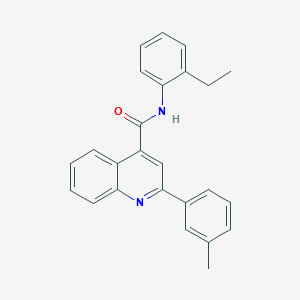 molecular formula C25H22N2O B334479 N-(2-ethylphenyl)-2-(3-methylphenyl)quinoline-4-carboxamide 