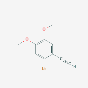 molecular formula C10H9BrO2 B3344800 1-Bromo-2-ethynyl-4,5-dimethoxybenzene CAS No. 90772-55-7